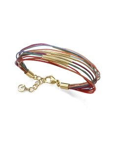 PULSERA VICEROY ACERO SEÑORA IP DORADO PIEL Y CORDON 14363P01019                                    