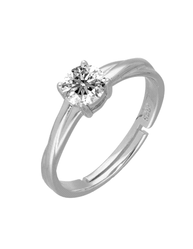 ANILLO BRIZZLING PLATA CON DIAMANTE MOISSANITA TALLA 14 BMR024.14                                   