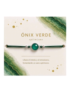 PULSERA THAIBA PLATA ONIX VERDE                                                                     