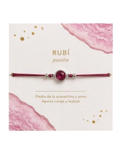 PULSERA THAIBA PLATA RUBI                                                                           