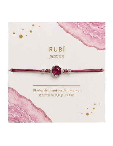 PULSERA THAIBA PLATA RUBI                                                                           