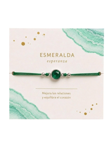PULSERA THAIBA PLATA ESMERALDA                                                                      