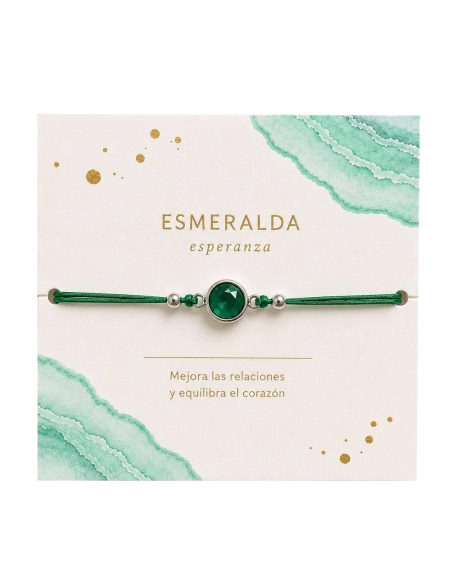 PULSERA THAIBA PLATA ESMERALDA                                                                      