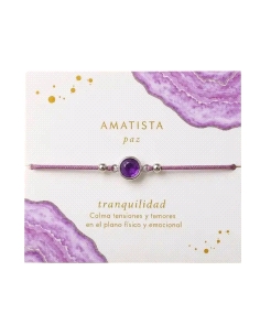 PULSERA THAIBA PLATA AMATISTA                                                                       
