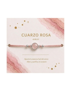 PULSERA THAIBA PLATA CUARZO ROSA                                                                    