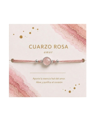PULSERA THAIBA PLATA CUARZO ROSA                                                                    