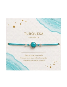 PULSERA THAIBA PLATA TURQUESA                                                                       