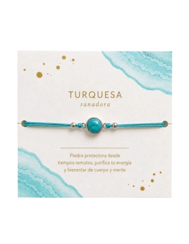 PULSERA THAIBA PLATA TURQUESA                                                                       