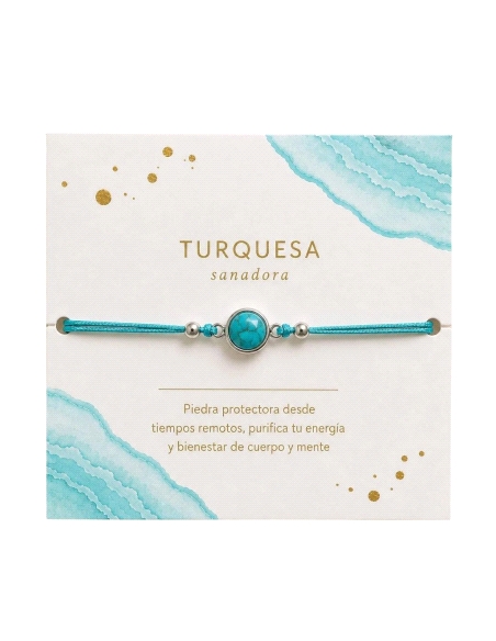 PULSERA THAIBA PLATA TURQUESA                                                                       