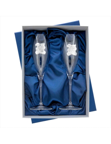 ESTUCHE COPAS CONMEMORATIVAS CRISTAL 25 ANIVERSARIO