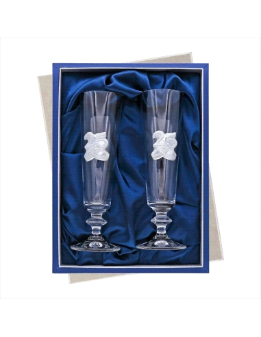 ESTUCHE COPAS CONMEMORATIVAS CRISTAL 25 ANIVERSARIO