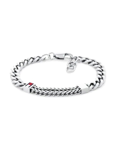 PULSERA TOMMY HILFIGER CABALLERO ACERO DOUBLE CHAIN 2790729                                         