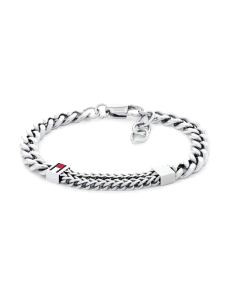PULSERA TOMMY HILFIGER CABALLERO ACERO DOUBLE CHAIN 2790729                                         