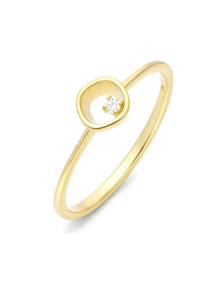 ANILLO BRIZZLING PLATA Y MOISSANITA X GRETA WAGNER TALLA 14                                         