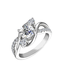 ANILLO BRIZZLING PLATA Y DIAMANTE MOISSANITA TALLA 14 BMR109.14                                     