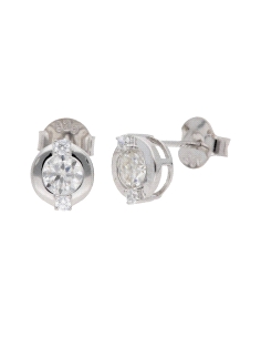 PENDIENTES BRIZZLING PLATA Y DIAMANTE MOISSANITA BME251                                             