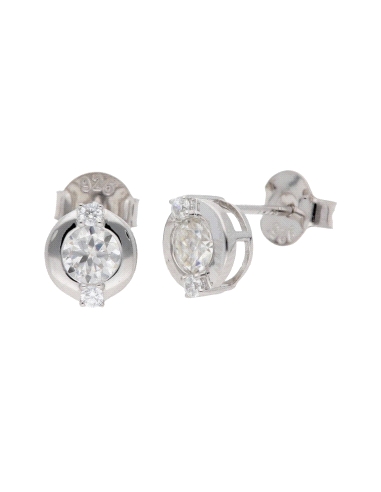 PENDIENTES BRIZZLING PLATA Y DIAMANTE MOISSANITA BME251                                             
