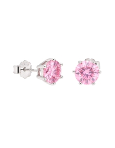 PENDIENTES BRIZZLING PLATA Y DIAMANTE MOISSANITA ROSA BME2002-P                                     