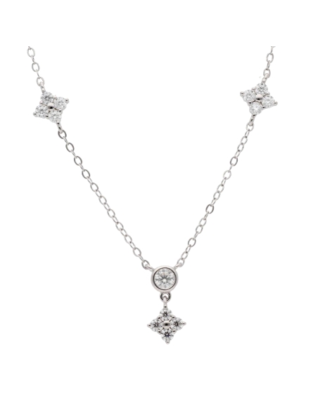 GARGANTILLA BRIZZLING PLATA Y DIAMANTE MOISSANITA BMP2050                                           