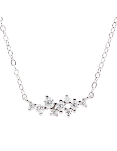 GARGANTILLA BRIZZLING PLATA Y DIAMANTE MOISSANITA BMP2054                                           