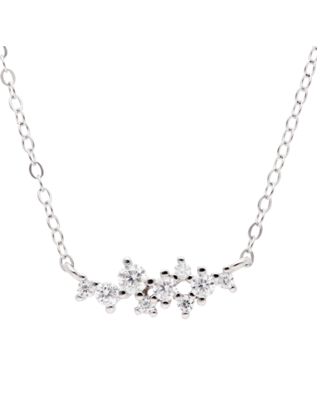 GARGANTILLA BRIZZLING PLATA Y DIAMANTE MOISSANITA BMP2054                                           