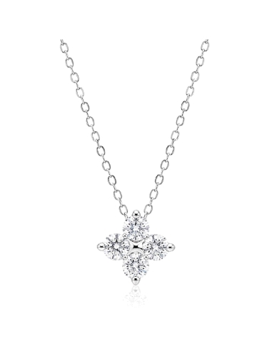 GARGANTILLA BRIZZLING PLATA Y DIAMANTE MOISSANITA BMP2063                                           