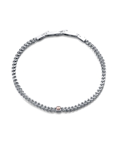 PULSERA VICEROY CABALLERO ACERO Y ORO ROSA 9K 6490P01000                                            