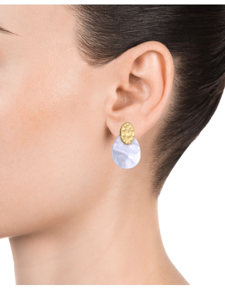 PENDIENTES VICEROY SEÑORA ACERO IP DORADO Y MADREPERLA 14079E01012                                  